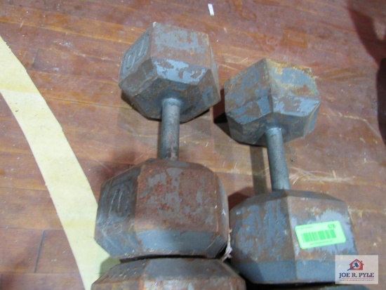 Set Of 70Lbs Dumbells