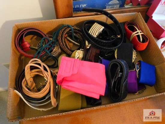 Collection of costume jewelry, belts & Anne Klein watch