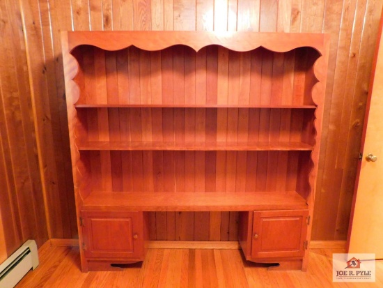 Cherry bookcase approx. 6' x 7'