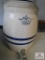 2-gal cream & blue spouted water crock