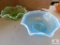 Fluted edge glass bowls