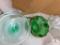 3 Pieces green glass