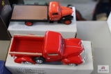 2 Diecast metal cars: 1940 Ford pickup and 1941 Chevy flatbed Ajax Coke
