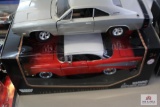 2 Diecast metal cars: 1969 Dodge Charger & 1957 Chevy Bel-Air