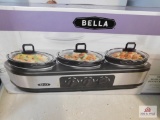 Bella Triple slow cooker buffet server