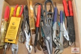 Assorted pliers, channel locks & sidecuts