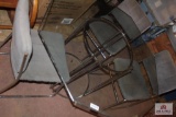 Metal table with glass and 4 chairs