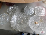 Collection of pressed glass pieces