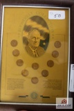 Roosevelt dime collection, Jefferson dime collection, 49ers coin end stamp card