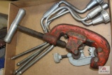 1 Lot pipe cutters, robo grip pliers (NIB), 83-piece drilling set (NIB)