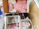 Porcelain dolls in pink