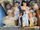 2 Boxes of dolls