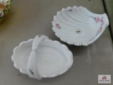 Westmoreland milk glass hand-painted pieces
