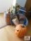 Galvanized tub, wood barrel, baskets and decorative items