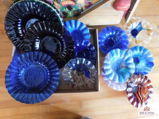 Handcrafted art glass bowls & plates