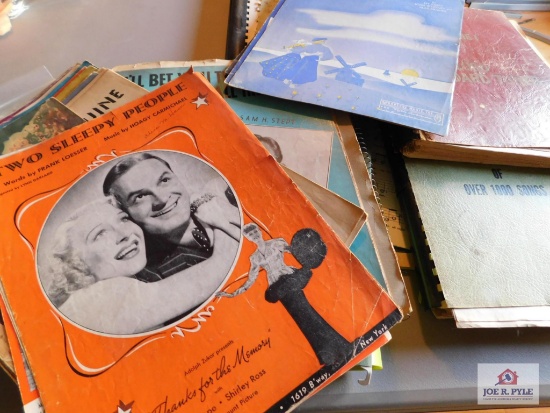 Collection of vintage songbooks