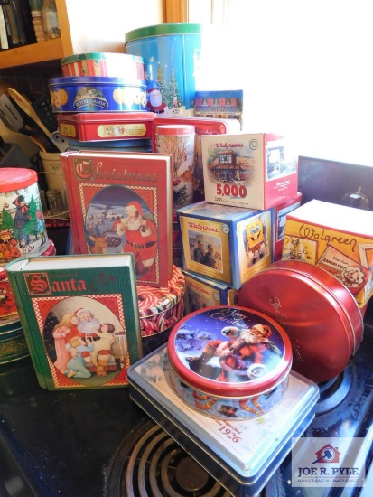 Collection of tins