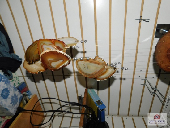 Wind chime with slices of geode