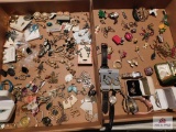 Collection of costume jewelry and pins