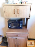 Galanz microwave with rolling cart