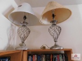 Brushed nickel modern lamps