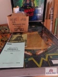Haunted house pinball machine by Gottlieb with key, not functional, has a box of necessary parts to