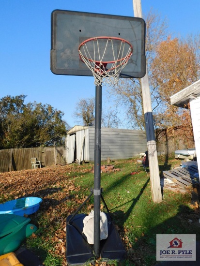 Portable basketball hoop and assortment of balls