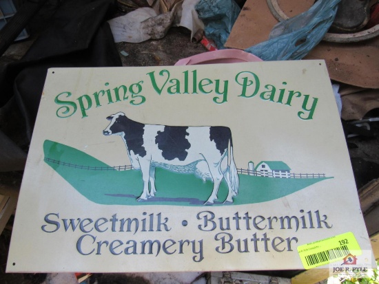 Spring Valley Dairy Sign