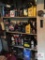 Contents of shelf: Misc. fluids and oils, and gas cans