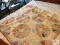 Antique feed sack quilt top only