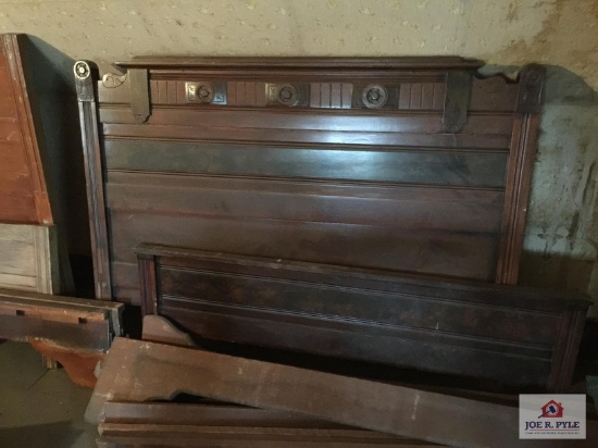 Victorian headboard, footboard, and rails