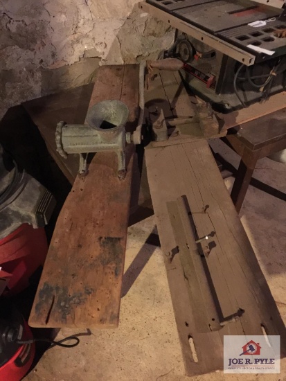 Early grinder and cutter on boards
