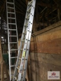 Two Werner aluminum ext. ladders: 24 foot and 28 foot