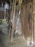 Antique orchard ladder 20+ feet and small wood ladder