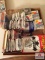 Lot misc. Football cards: Super Bowl XXV bubble gum cards in packs, Giant football photos sealed,