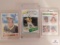 1977-80 Topps BB rookie lot: 1977 Dale Murphy, 1979 Ozzie Smith, 1980 Rickey Henderson