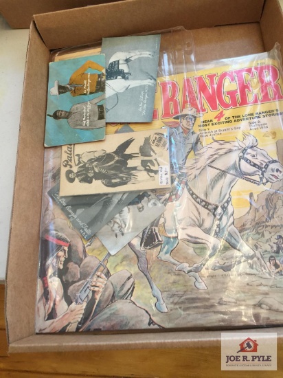 Lot vintage Lone Ranger: Albumen, lobby cards, post cards