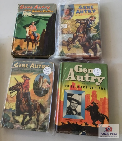 Lot four (4) Gene Autry Little Big books average condition