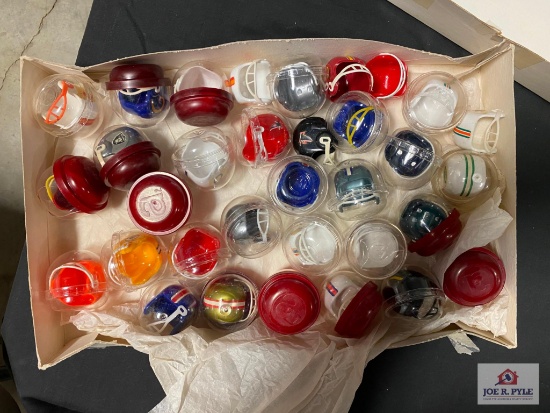 Lot of 28 old school NFL gumball helmets: most still in capsules
