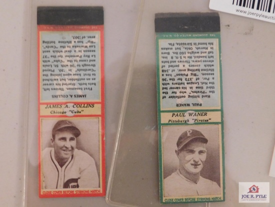 2 1935/36 Diamond Matchbooks James Collins & Paul Waner and Boston Red Sox pin Engle