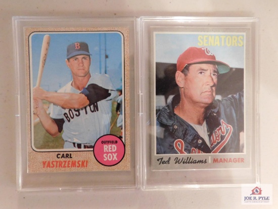 1968-72 Topps BB star lot: 1968 Ted Williams, 1970 Topps Ted Williams, Stargell, Aaron,1972 Topps