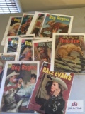 Lot of eleven (11) 1950's 10 cent Roy Rogers, Dale Evans, and Trigger comic books average condition