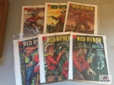 Lot of six (6) 1950's 10 cent Red Rider comic books average condition with wear