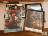 Lot Four (4) framed cowboy pictures: Hopalong Cassidy, Jimmy Wakley, Fuzzy Knight, Bill Elliott