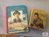 Vintage Joe Lewis Little Big Book and Adventures of Tom Sawyer book average condition