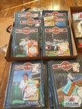 Lot eleven (11) Baseball Legends story books with pack of cards: Ruth, Gehrig, Mays, Mantle, Aaron,