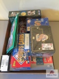 Lot mixed years BB cards sealed: 1994, 97, and 99 Topps, 1993 Leaf, 1993 Upper Deck, Bicycle playing