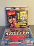 Baseball collecting kit Home Run Mark McGwire sealed and Classic Rookies trading card set sealed