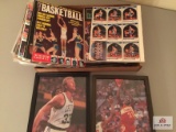 Larry Bird and Dominique Wilkins framed pictures, basketball magazines, etc.