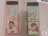 2 1935/36 Diamond Matchbooks James Collins & Paul Waner and Boston Red Sox pin Engle